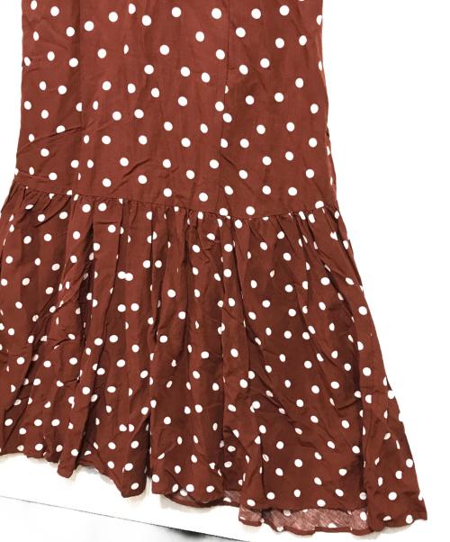 Mystrada（マイストラーダ）Mystrada (マイストラーダ) ドット柄ワンピース ブラウン サイズ:38の古着・服飾アイテム