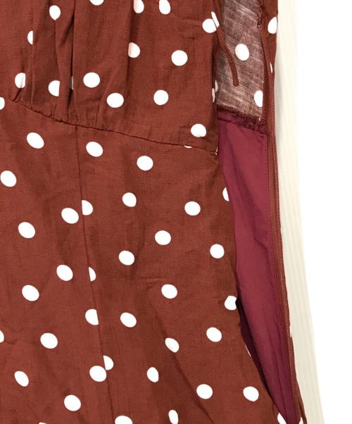 Mystrada（マイストラーダ）Mystrada (マイストラーダ) ドット柄ワンピース ブラウン サイズ:38の古着・服飾アイテム