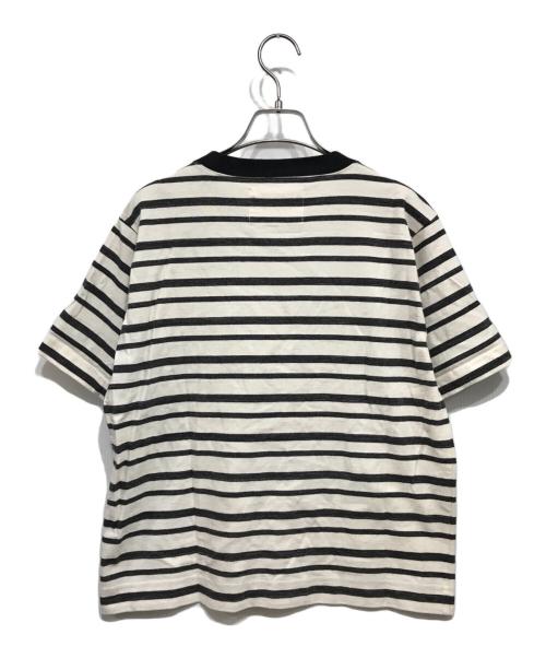 MHL（エムエイチエル）MHL (エムエイチエル) ボーダーTシャツ ホワイト×ブラック サイズ:Ⅱの古着・服飾アイテム