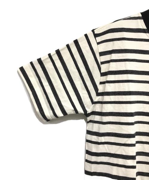 MHL（エムエイチエル）MHL (エムエイチエル) ボーダーTシャツ ホワイト×ブラック サイズ:Ⅱの古着・服飾アイテム