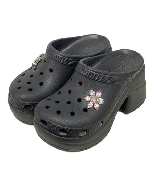 crocs（クロックス）crocs (クロックス) Siren Clog ヒールサンダル ブラック サイズ:W6の古着・服飾アイテム