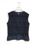 45Rフォーティファイブ・アール）の古着「藍染めチューリップ刺繍ブラウス」｜インディゴ