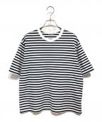 nanamicaナナミカ）の古着「ボーダーカットソー」｜ホワイト×ネイビー