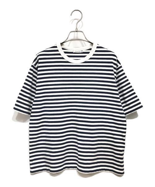 nanamica（ナナミカ）nanamica (ナナミカ) ボーダーカットソー ホワイト×ネイビー サイズ:WSの古着・服飾アイテム