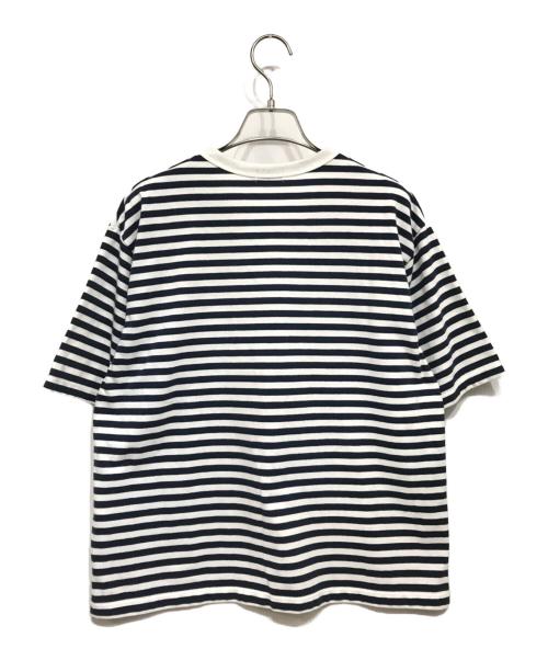 nanamica（ナナミカ）nanamica (ナナミカ) ボーダーカットソー ホワイト×ネイビー サイズ:WSの古着・服飾アイテム