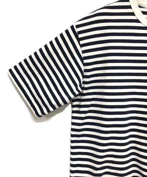 nanamica（ナナミカ）nanamica (ナナミカ) ボーダーカットソー ホワイト×ネイビー サイズ:WSの古着・服飾アイテム