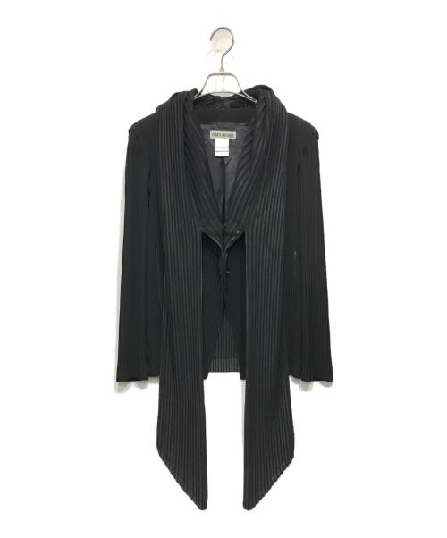 ISSEY MIYAKE（イッセイミヤケ）ISSEY MIYAKE (イッセイミヤケ) オールドデザインプリーツジャケット ブラック サイズ:Mの古着・服飾アイテム