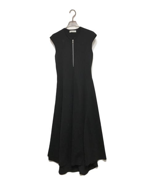 WRAPINKNOT（ラッピンノット）WRAPINKNOT (ラッピンノット) STUDIOUS別注 フレンチスリーブハーフジップワンピース ブラックの古着・服飾アイテム