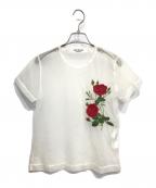 JUNYA WATANABE COMME des GARCONSジュンヤワタナベ コムデギャルソン）の古着「オールドフラワー刺繍シアーTシャツ」｜ホワイト