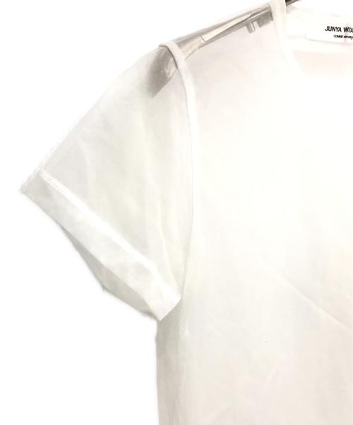 JUNYA WATANABE COMME des GARCONS（ジュンヤワタナベ コムデギャルソン）JUNYA WATANABE COMME des GARCONS ((ジュンヤワタナベ コムデギャルソン) オールドフラワー刺繍シアーTシャツ ホワイト サイズ:記載なしの古着・服飾アイテム