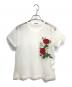 JUNYA WATANABE COMME des GARCONS（(ジュンヤワタナベ コムデギャルソン）の古着「オールドフラワー刺繍シアーTシャツ」｜ホワイト