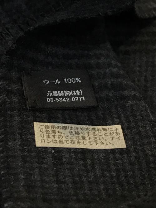 MACKINTOSH LONDON（マッキントッシュ ロンドン）MACKINTOSH LONDON (マッキントッシュ ロンドン) ウールチェックストール チャコールグレーの古着・服飾アイテム