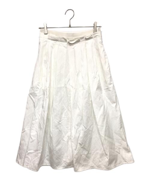 Fabiana Filippi（ファビアナフィリッピ）fabiana filippi (ファビアナフィリッピ) タックフレアスカート ホワイト サイズ:XSの古着・服飾アイテム