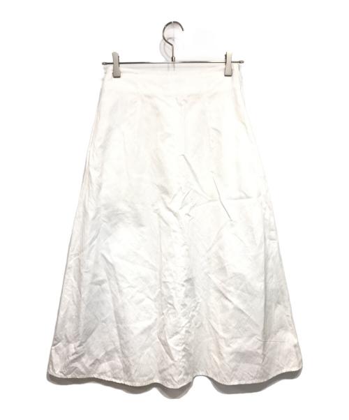 Fabiana Filippi（ファビアナフィリッピ）fabiana filippi (ファビアナフィリッピ) タックフレアスカート ホワイト サイズ:XSの古着・服飾アイテム