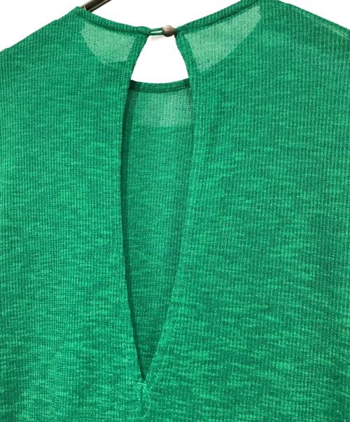 RELDI（レルディ）reldi (レルディ) WRAPED JERSEY DRESS シアーワンピース グリーン サイズ:Fの古着・服飾アイテム