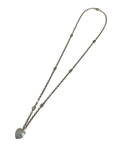 GUCCI（グッチ）GUCCI (グッチ) インターロッキングG ハート ネックレス シルバー(色)×ブルー サイズ:記載なしの古着・服飾アイテム