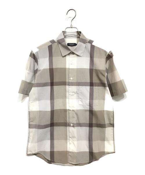 BLACK LABEL CRESTBRIDGE（ブラックレーベル クレストブリッジ）BLACK LABEL CRESTBRIDGE (ブラックレーベル クレストブリッジ) ハイツイスト クレストブリッジチェック レギュラーシャツ ブラウン サイズ:Mの古着・服飾アイテム