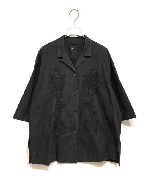 pheeta（フィータ）Pheeta (フィータ) 刺繍半袖シャツ ブラック サイズ:記載なしの古着・服飾アイテム