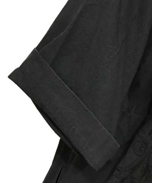 pheeta（フィータ）Pheeta (フィータ) 刺繍半袖シャツ ブラック サイズ:記載なしの古着・服飾アイテム