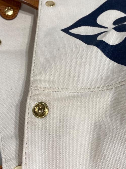 russet（ラシット）russet (ラシット) キャンバスショルダーバッグ アイボリー×ネイビーの古着・服飾アイテム