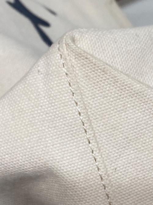 russet（ラシット）russet (ラシット) キャンバスショルダーバッグ アイボリー×ネイビーの古着・服飾アイテム