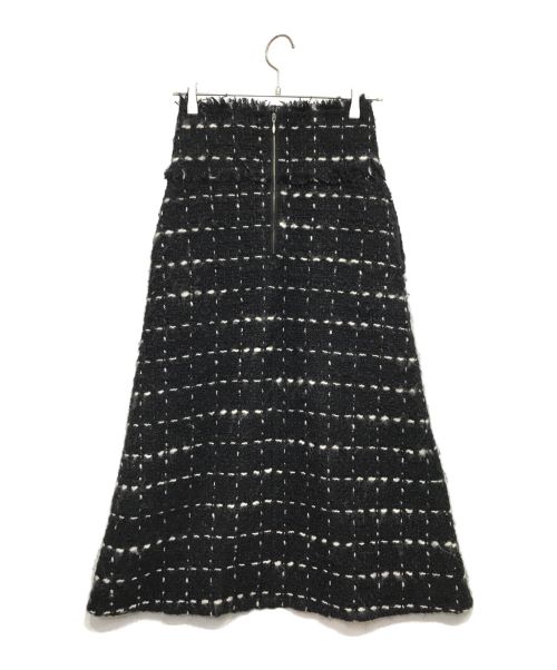 Curensology（カレンソロジー）Curensology (カレンソロジー) モノトーンツイードスカート ブラック サイズ:36の古着・服飾アイテム