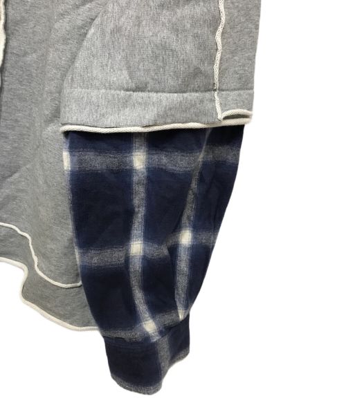 PRANK PROJECT（プランクプロジェクト）PRANK PROJECT (プランクプロジェクト) Shirt Layered Sweatshirt グレー サイズ:FREEの古着・服飾アイテム