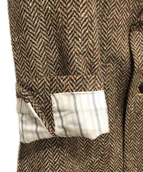 GUCCI（グッチ）GUCCI (グッチ) 22AW ZAFUT ウールヘリンボーンダブルブレストコート ブラウン サイズ:48の古着・服飾アイテム