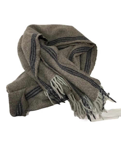 45rpm（45アールピーエム）45rpm (45アールピーエム) 大判ストール ブラウンの古着・服飾アイテム