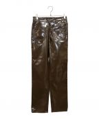 MM6 Maison Margielaエムエムシックスメゾンマルジェラ）の古着「コーティングバックトゥジーンズ」｜ブラウン