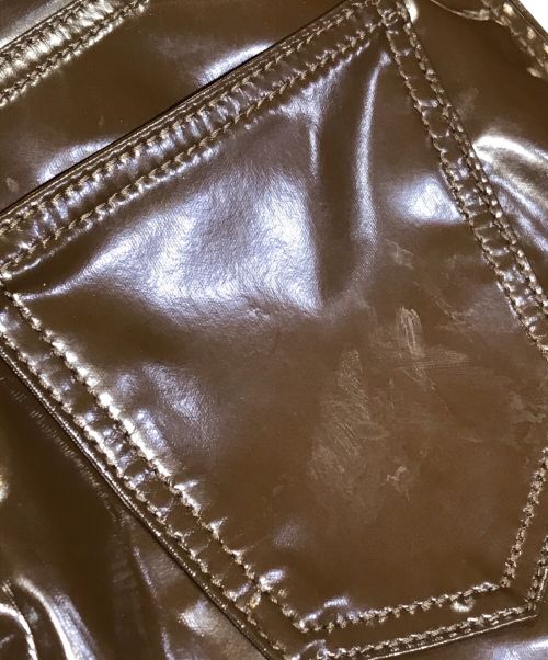 MM6 Maison Margiela（エムエムシックスメゾンマルジェラ）MM6 Maison Margiela (エムエムシックス メゾンマルジェラ) コーティングバックトゥジーンズ ブラウン サイズ:38の古着・服飾アイテム