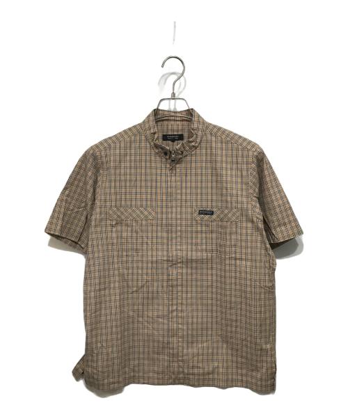 BURBERRY BLACK LABEL（バーバリーブラックレーベル）BURBERRY BLACK LABEL (バーバリーブラックレーベル) ジップアップシャツ ベージュ サイズ:2の古着・服飾アイテム