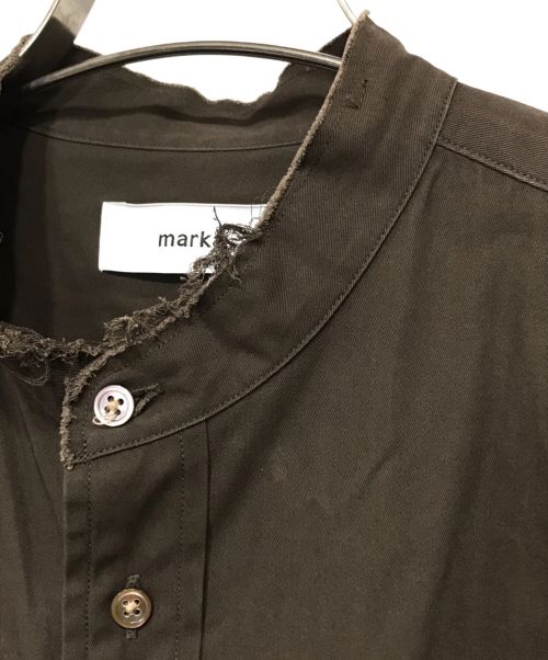 MARKA（マーカ）MARKA (マーカ) 別注 カットオフバンドカラーシャツ ブラウン サイズ:2の古着・服飾アイテム