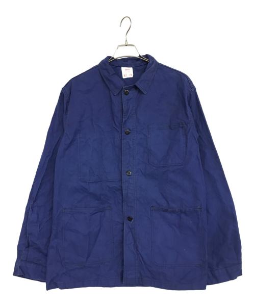 Henry Beaudeux（ヘンリー ビューデュクス）HENRY BEAUDEUX (ヘンリー ビューデュクス) ユーロカバーオールジャケット ブルー サイズ:52の古着・服飾アイテム