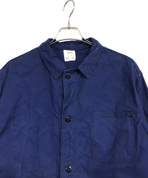 Henry Beaudeux（ヘンリー ビューデュクス）HENRY BEAUDEUX (ヘンリー ビューデュクス) ユーロカバーオールジャケット ブルー サイズ:52の古着・服飾アイテム