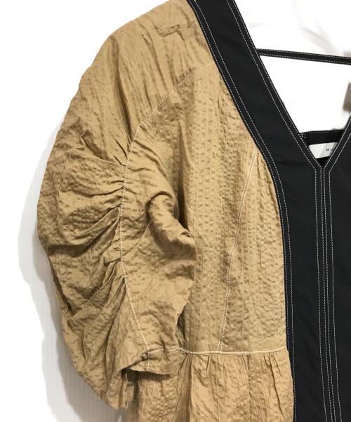 MURRAL（ミューラル）MURRAL (ミューラル) ウェーブコットンティアードドレス ベージュ サイズ:1の古着・服飾アイテム