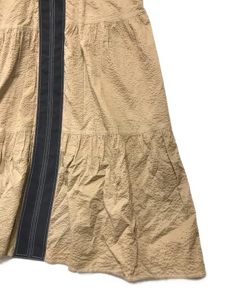 MURRAL（ミューラル）MURRAL (ミューラル) ウェーブコットンティアードドレス ベージュ サイズ:1の古着・服飾アイテム