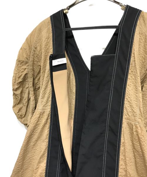 MURRAL（ミューラル）MURRAL (ミューラル) ウェーブコットンティアードドレス ベージュ サイズ:1の古着・服飾アイテム