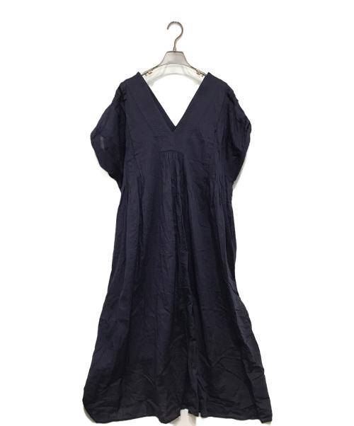 JOURNAL STANDARD relume（ジャーナルスタンダード レリューム）JOURNAL STANDARD relume (ジャーナルスタンダード レリューム) コットンボイルクリンクルタックカフタンワンピース パープル サイズ:Fの古着・服飾アイテム