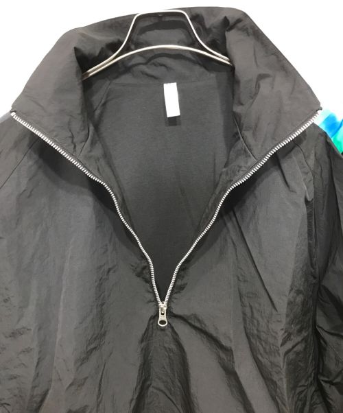 adidas（アディダス）adidas (アディダス) マンチェスター ユナイテッド ピーター サヴィル ハーフジップ ナイロントラックジャケット ブラック サイズ:Mの古着・服飾アイテム