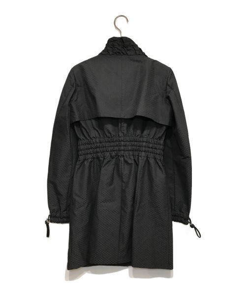 GUCCI（グッチ）GUCCI (グッチ) GG シルク混フーデッドコート ブラック サイズ:36の古着・服飾アイテム