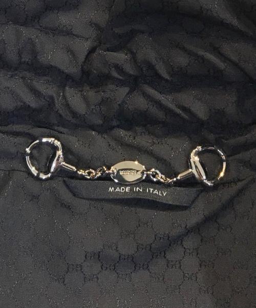 GUCCI（グッチ）GUCCI (グッチ) GG シルク混フーデッドコート ブラック サイズ:36の古着・服飾アイテム