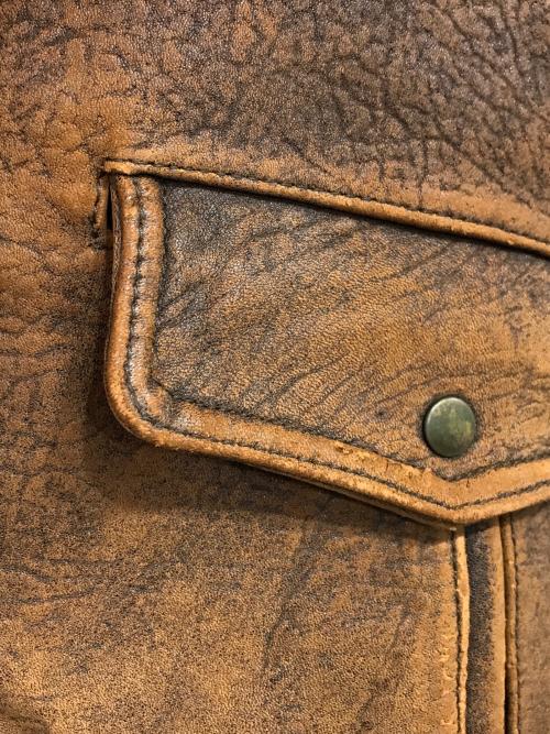 Wind Armor（ウィンドアーマー）Wind Armor (ウィンドアーマー) レザージャケット ブラウン サイズ:記載なしの古着・服飾アイテム