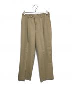 AURALEEオーラリー）の古着「LIGHT WOOL MAX GABARDINE TWO-TUCK SLACKS」｜ベージュ