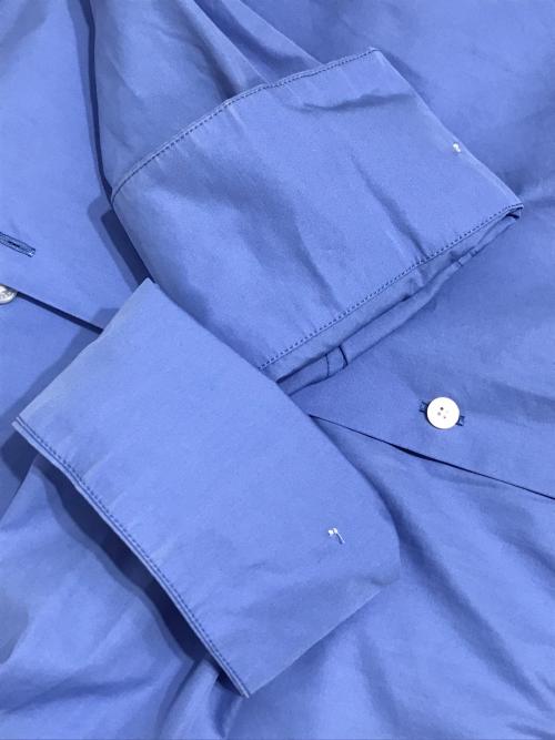 CINOH（チノ）CINOH (チノ) バンドカラーシャツ ブルー サイズ:44の古着・服飾アイテム