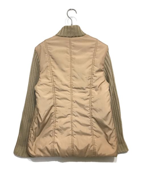 MAX&Co.（マックスアンドコー）MAX&Co. (マックスアンドコー) QUILTED JACKET ニット切替ジャケット ベージュ サイズ:42の古着・服飾アイテム