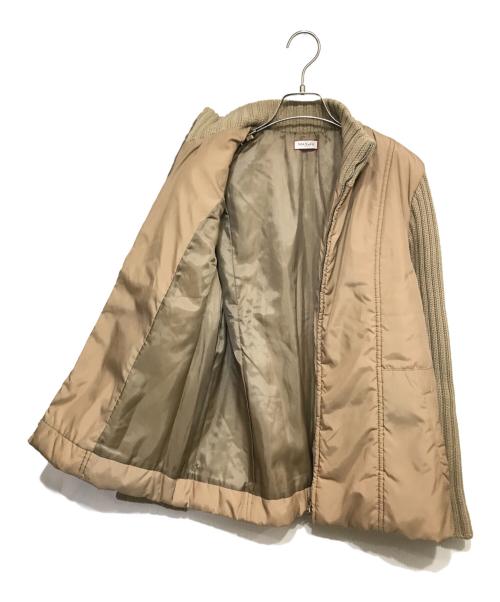 MAX&Co.（マックスアンドコー）MAX&Co. (マックスアンドコー) QUILTED JACKET ニット切替ジャケット ベージュ サイズ:42の古着・服飾アイテム
