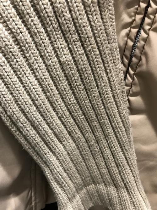 MAX&Co.（マックスアンドコー）MAX&Co. (マックスアンドコー) QUILTED JACKET ニット切替ジャケット ベージュ サイズ:42の古着・服飾アイテム