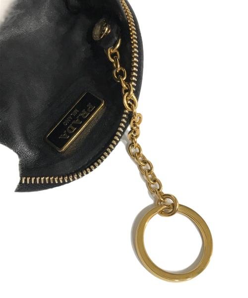 PRADA（プラダ）PRADA (プラダ) キーリング付コインケース ブラックの古着・服飾アイテム