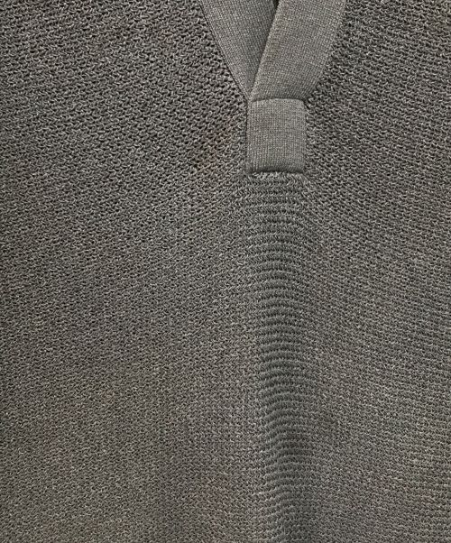 walenode（ウェルノード）walenode (ウェルノード) スキッパーネックニット グレー サイズ:1の古着・服飾アイテム